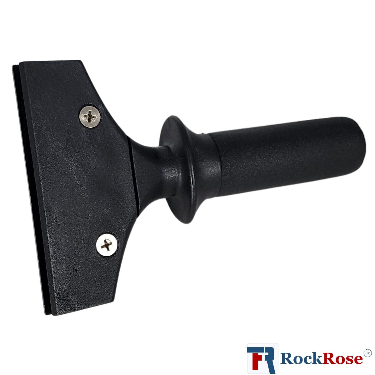 RockRose 6.7" Long Reinforced Plastic Handle for Smooth Application - Plastic Handle Shower Squeegee for Glass Doors & Tinting - Vinyl Wrap Squeegee Tool with Handle for Comfort - Black