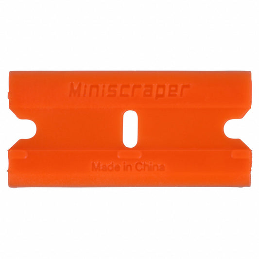 100-Pack Mini Scraper Cleaning Plastic Blades, Orange