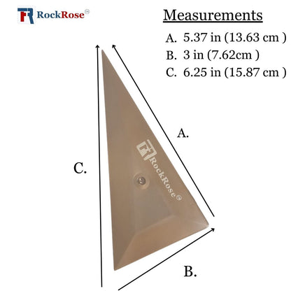 RockRose PPF Squeegee for Smooth Vinyl Wrapping - Round Triangle Shape Window Tint Tool - Perfect Window Tint Squeegee Tool - Plastic Squeegee for Curves, Edges, & Tight Corners