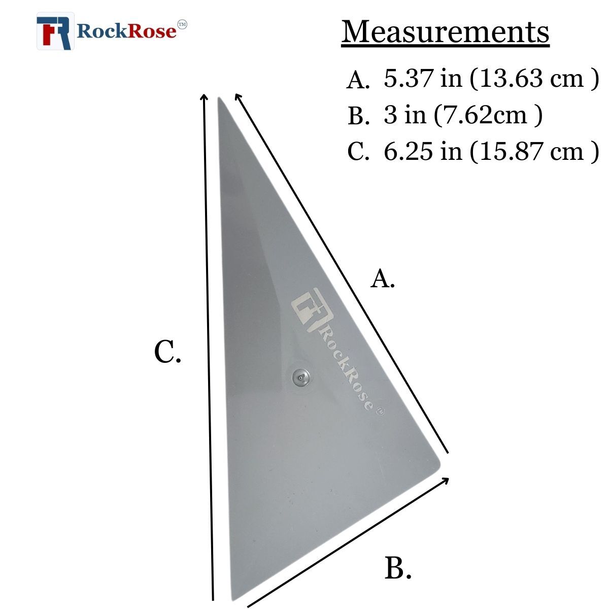 RockRose PPF Squeegee for Smooth Vinyl Wrapping - Round Triangle Shape Window Tint Tool - Perfect Window Tint Squeegee Tool - Plastic Squeegee for Curves, Edges, & Tight Corners