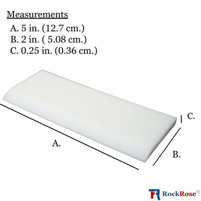 Professional Grade 5'' x 2'' Super Clear Max Beveled Blade for Precision Cutting and Detailing (Pack 3 Units)