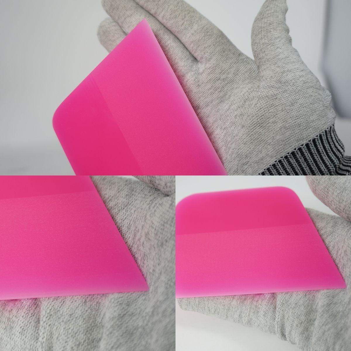 RockRose Pink PPF Squeegee Angled - 4 x 3 inches : Film Application Tool for Bubble-Free, Professional Finishes - Compact and Efficient Vinyl Wrapping Squeegee (2 Units) (Angled 4 x 3 Inches)