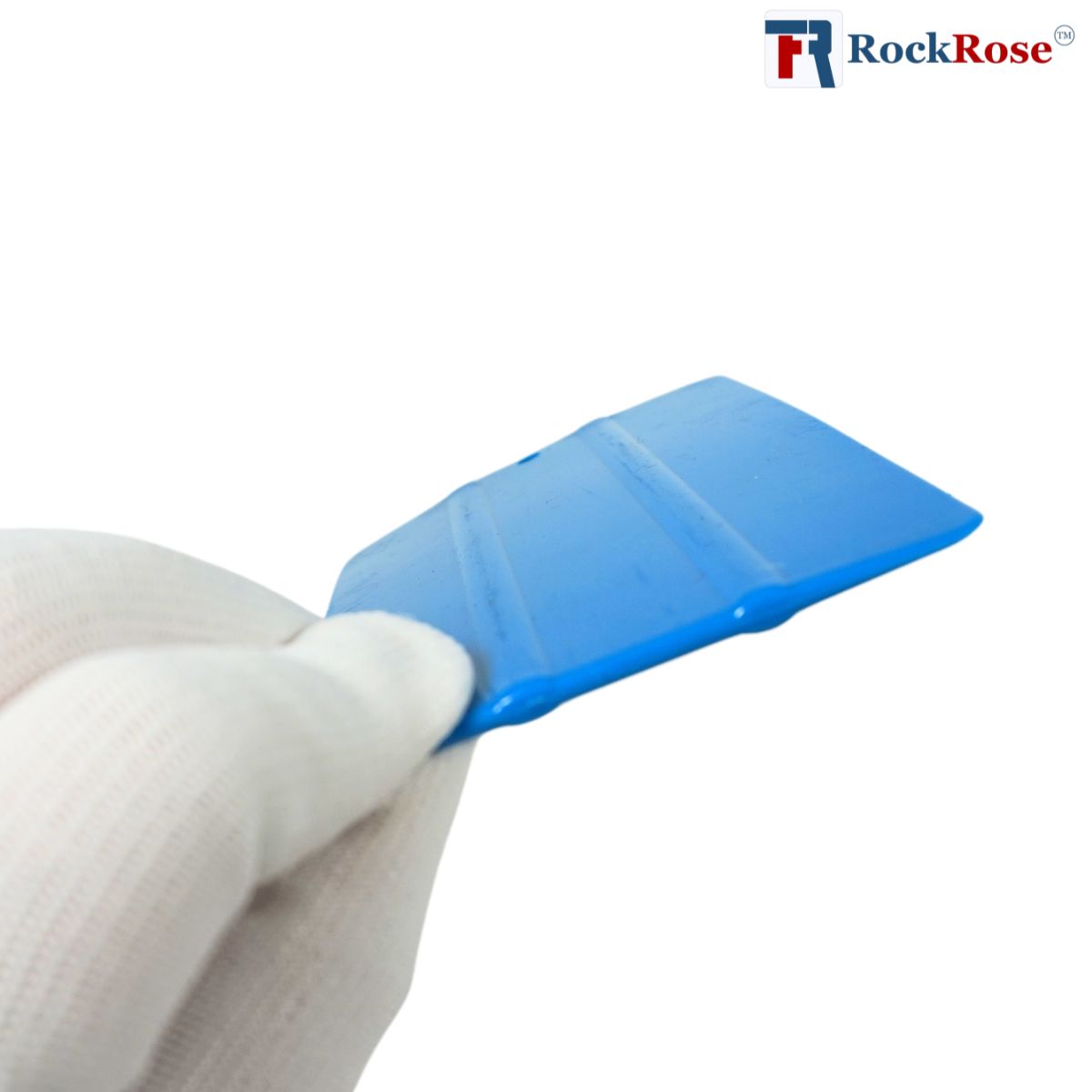 RockRose Card Squeegee for Precision Application - Window Film Squeegee Card with Comfortable to Handle Feature - Tool for Precise Movements During Installations - Blue