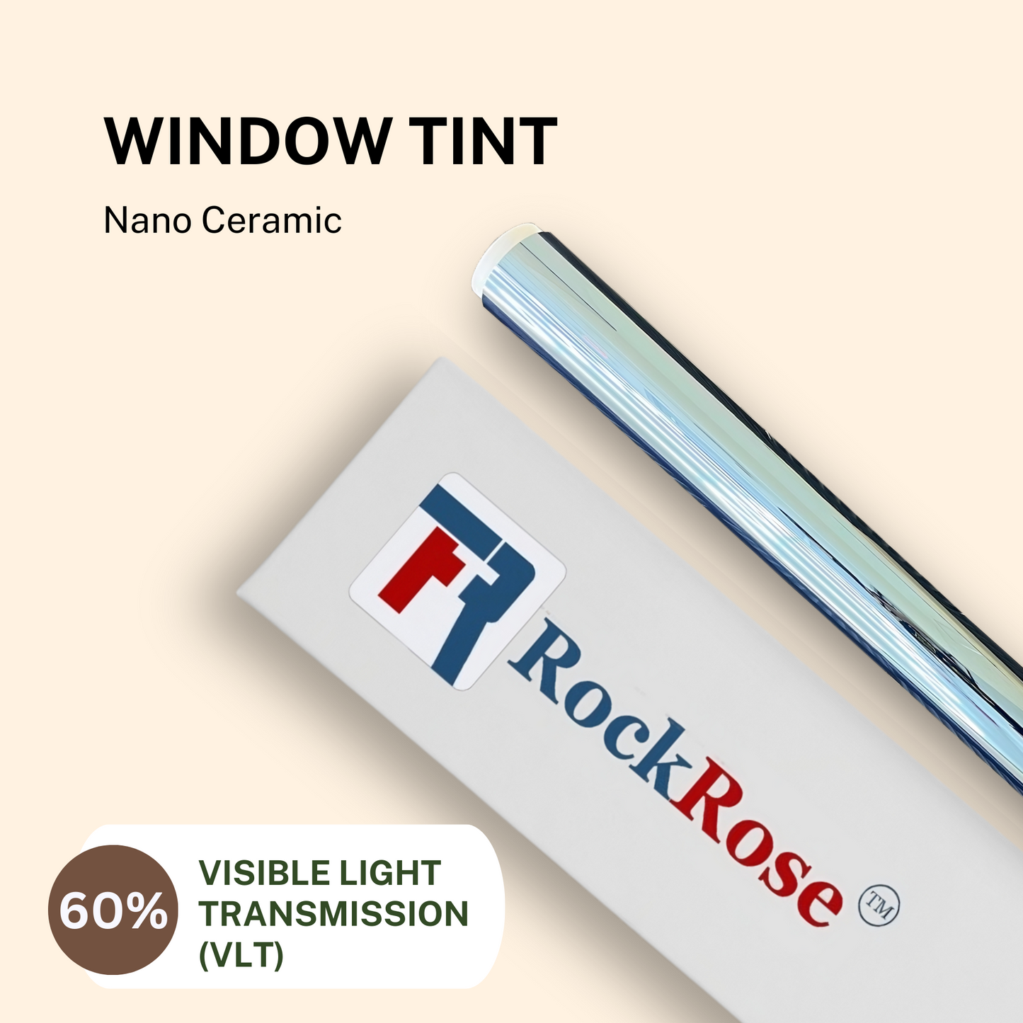 RockRose All Window Computer Customized Pre-Cut Nano Ceramic Car Window Tint Kit Heat & UV Block Professional Window Tint for Cars Adhesive Film