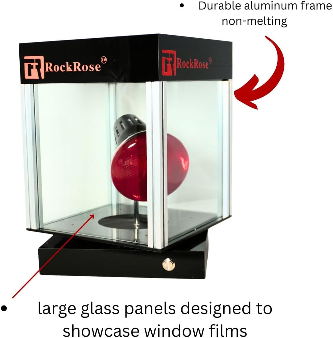 Solar Film Heat Lamp Display Box with 4-Sided Film Comparison – Demonstrate UV, Glare, and Heat Blocking Efficiency on Multiple Window Tints - Premium Marketing Tool