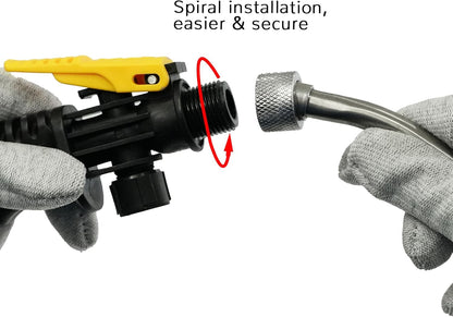 RockRose Premium Sprayer Tank Hose with Water Nozzle Gun – PVC Quick Connect Hose for PPF, Vinyl Wrap, Window Tint & Car Detailing