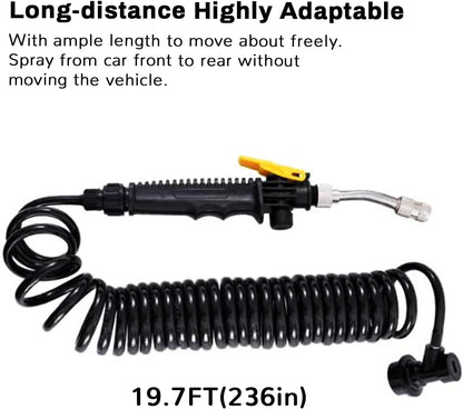 RockRose Premium Sprayer Tank Hose with Water Nozzle Gun – PVC Quick Connect Hose for PPF, Vinyl Wrap, Window Tint & Car Detailing