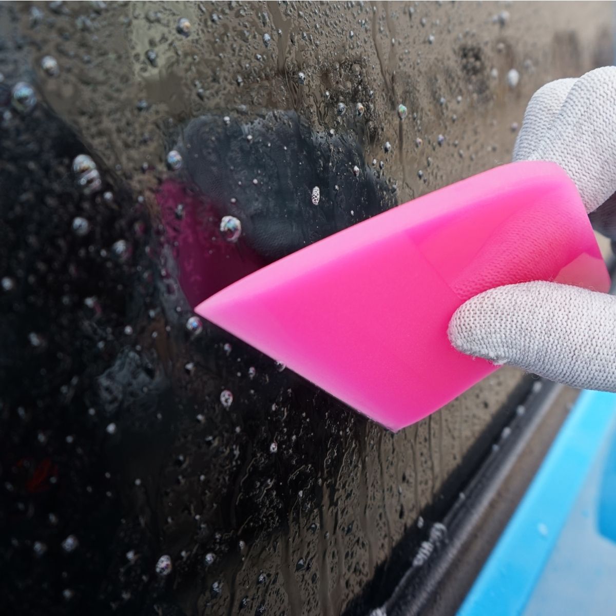 RockRose Pink PPF Squeegee Angled - 4 x 3 inches : Film Application Tool for Bubble-Free, Professional Finishes - Compact and Efficient Vinyl Wrapping Squeegee (2 Units) (Angled 4 x 3 Inches)