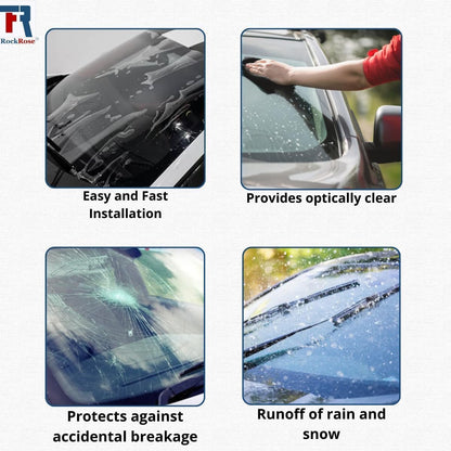 Clear Armor Windshield Protector Film: Scratch-Resistant, Guaranteed Durability, VLT 85% Optically Clear. Ideal for ADAS-Equipped Vehicles