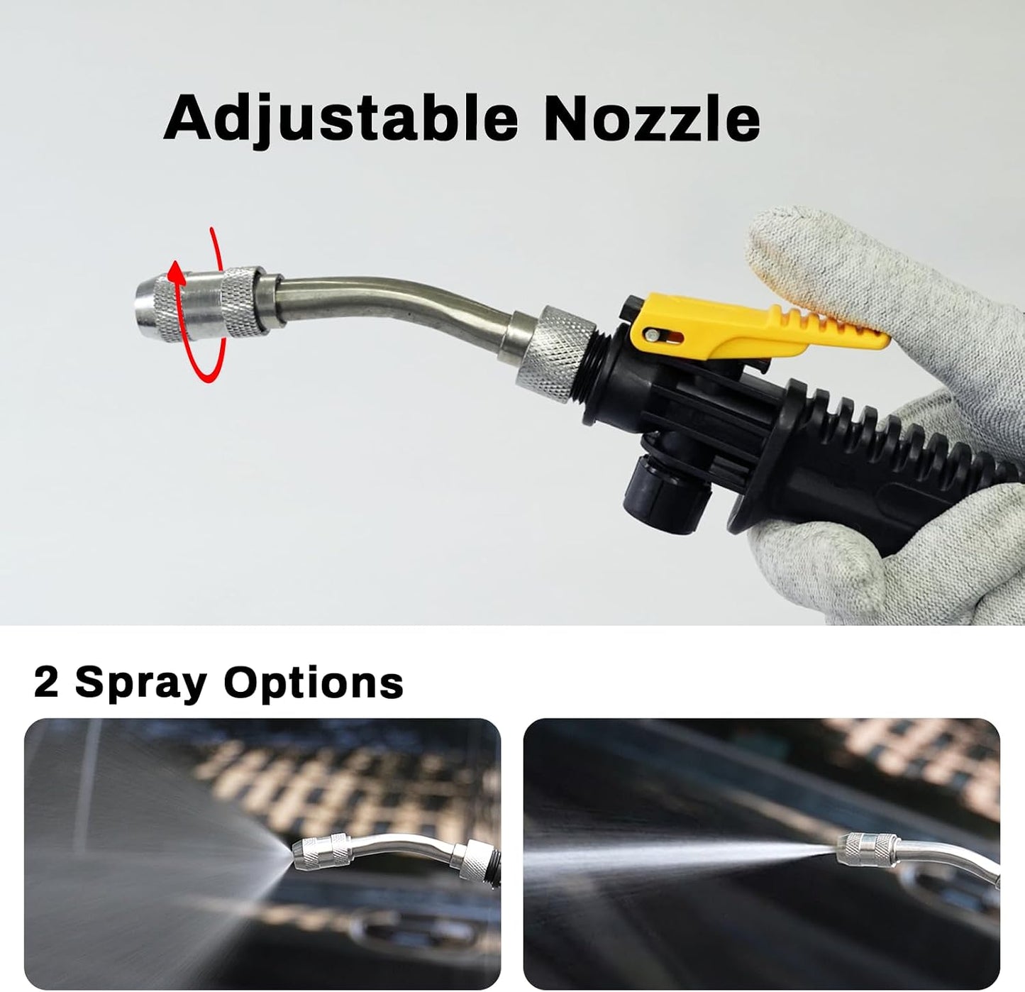 RockRose Premium Sprayer Tank Hose with Water Nozzle Gun – PVC Quick Connect Hose for PPF, Vinyl Wrap, Window Tint & Car Detailing