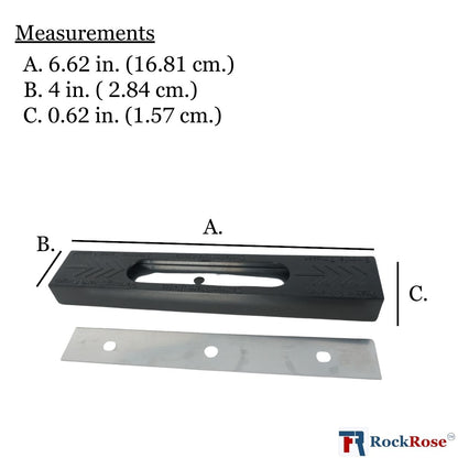 Rockrose 6'' Double Edged Blade for Precision Cutting - Stainless Steel Material Blade Scraper for Car Vinyl & Window Tint - Best Double Edge Blades for Smooth Cuts Around Edges