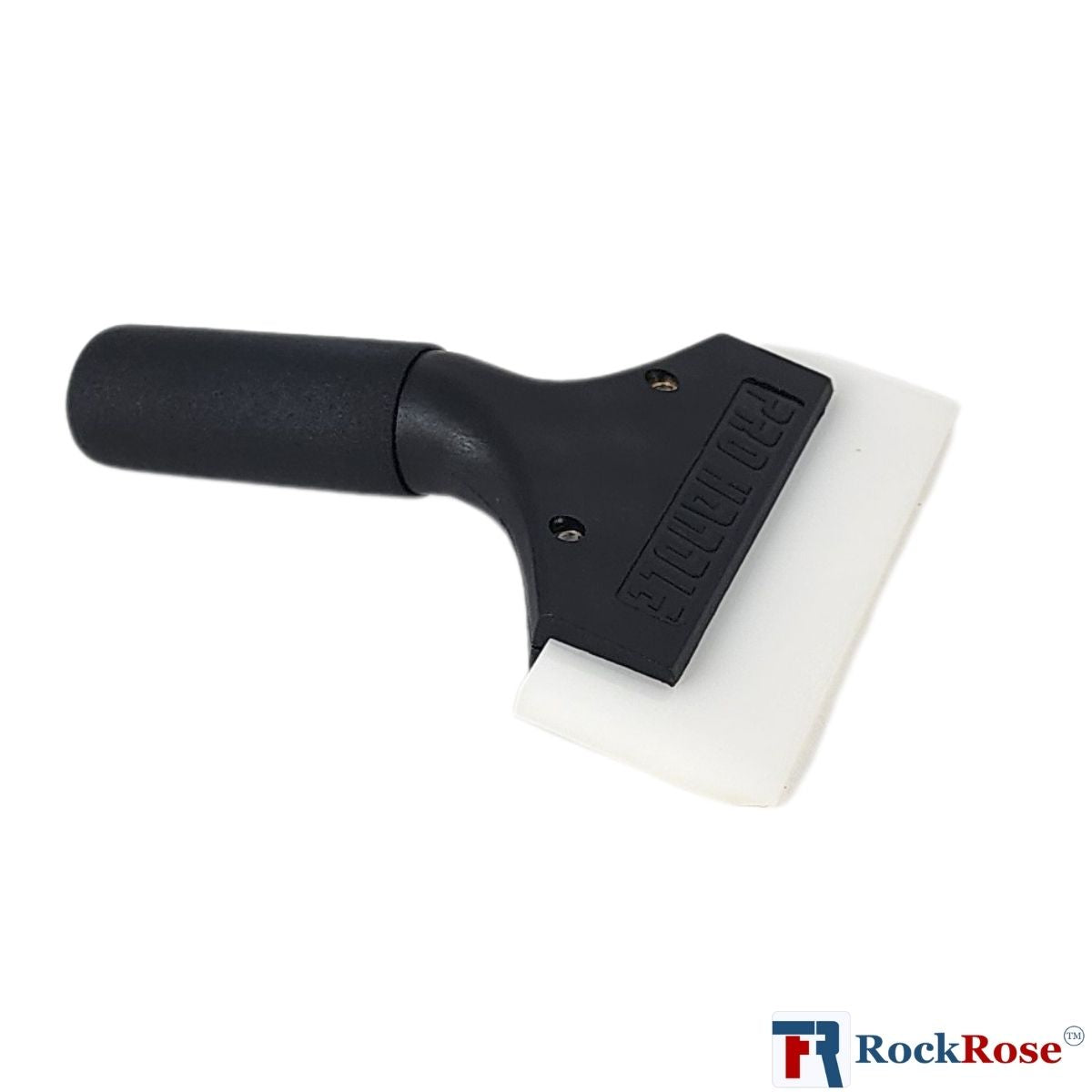 RockRose Premium Cast Aluminum Handle Squeegee for Smooth Application - Aluminium Handle Shower Squeegee for Glass Doors & Tinting - Cast Vinyl Wrap Squeegee Tool for Hand Comfort - Black