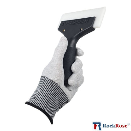 RockRose Premium Cast Aluminum Handle Squeegee for Smooth Application - Aluminium Handle Shower Squeegee for Glass Doors & Tinting - Cast Vinyl Wrap Squeegee Tool for Hand Comfort - Black