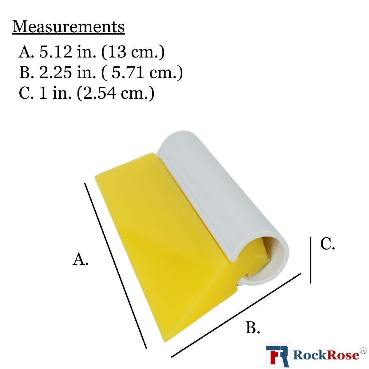 RockRose Turbo Squeegee for Cleaning & Window Film Installation - Round Shape Non-Slip Handle Silicone Car Tinting Scraper & Household Tool - Windshield Snow Shovel & Water Wiper Blade