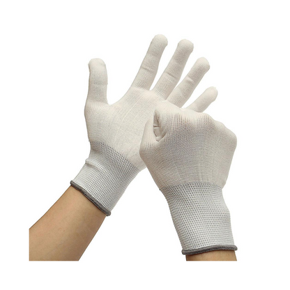 Rockrose Application Gloves Perfect for Smooth Installation of Vinyl Wrap & Paint Protection Film - Polyester Nylon Work Gloves with Grip - Comfortable & Moisture Release Automotive Gloves - White