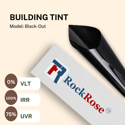 Black reflective mirror window tint for daytime privacy