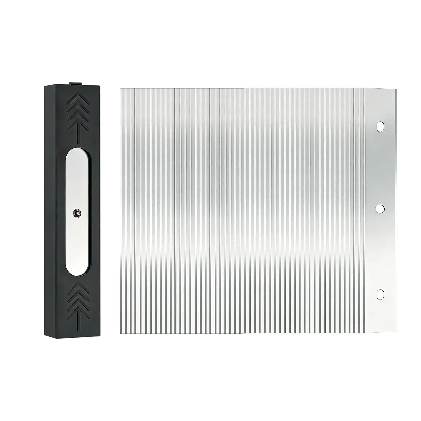 Multiple stainless blade on a black holder