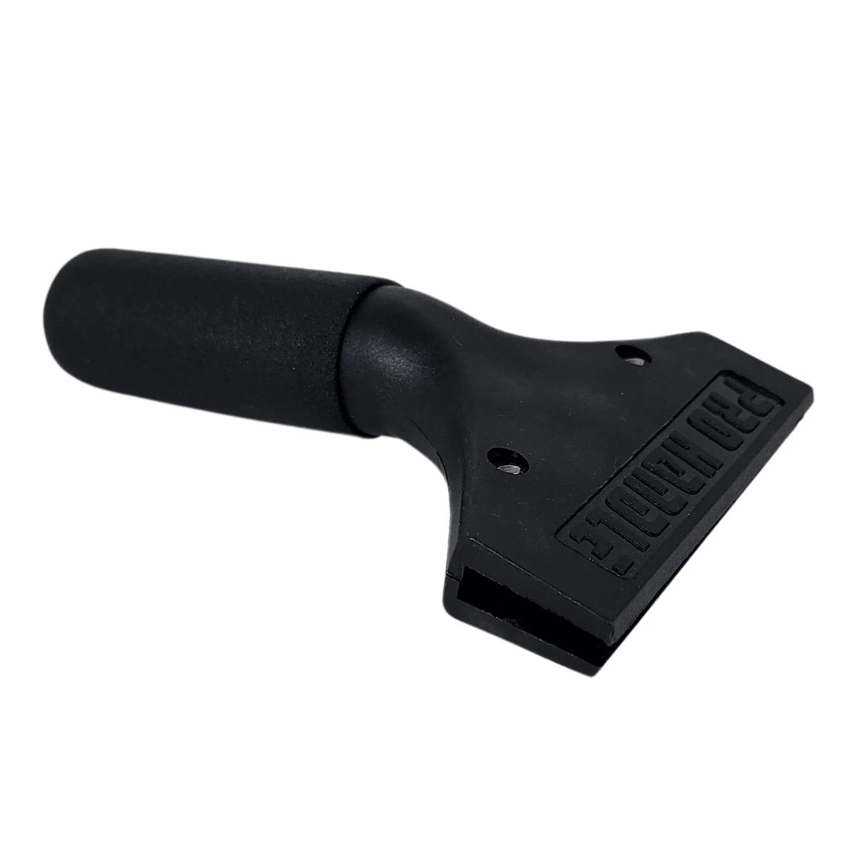 Black Cast aluminum squeegee handle with rockrose logo