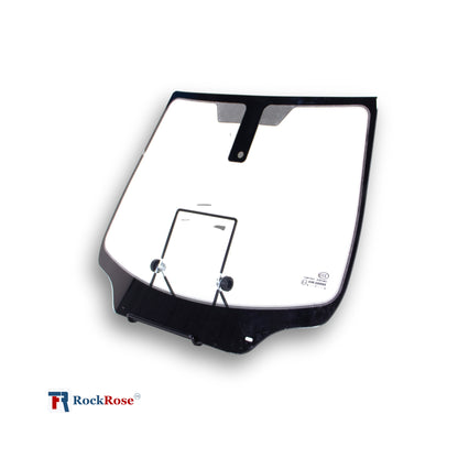 Car windshield wiper blade on a white background with RockRose logo.