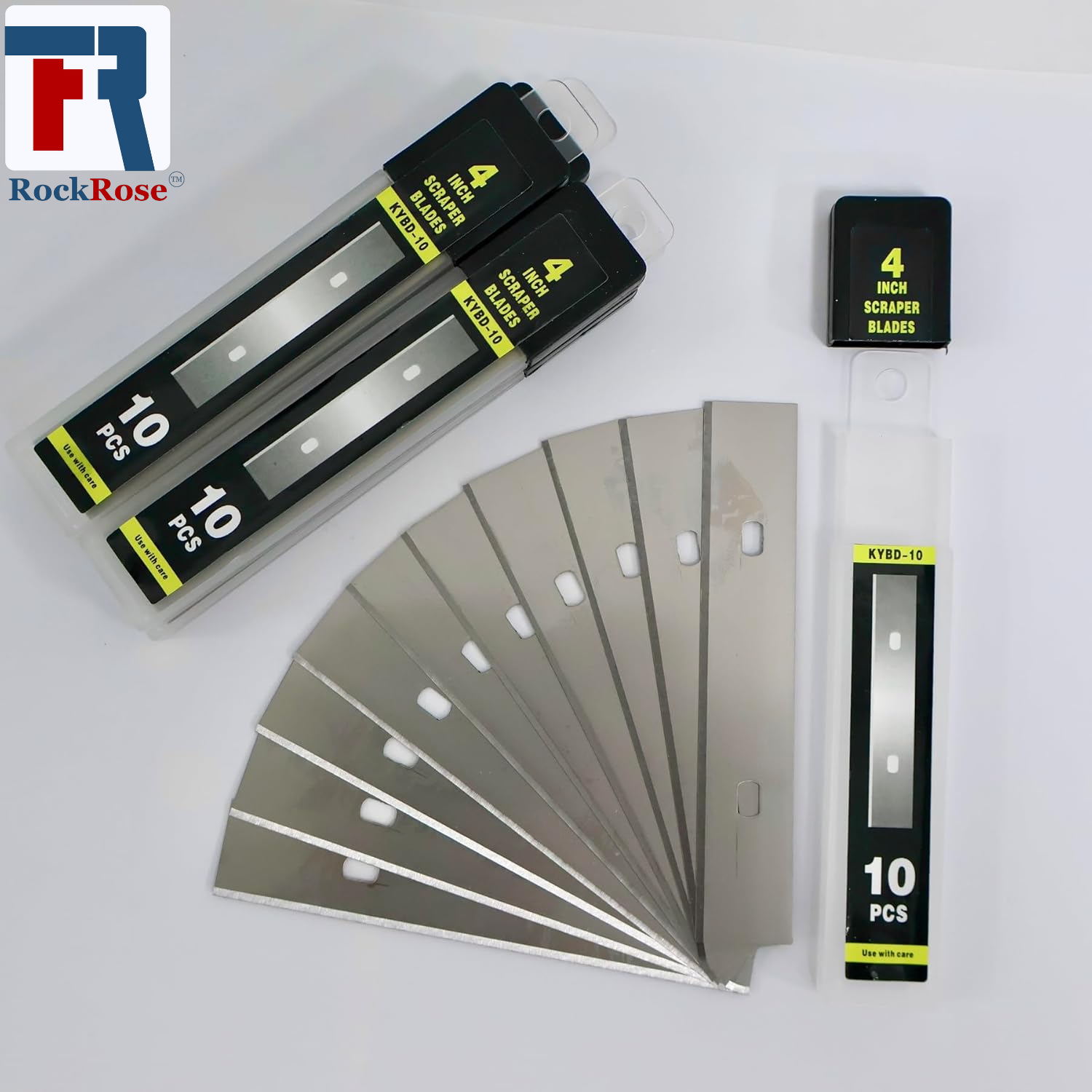 RockRose 4″ Tint Adhesive Removal Blade – Stainless Steel Scraper