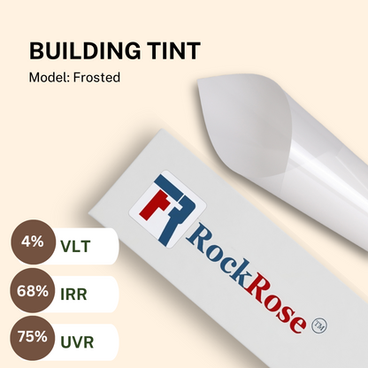 RockRose PET Building Tint Window Shield: Reflective Daytime Privacy Film with Heat Block, UV Protection, and Home/Office Enhancement