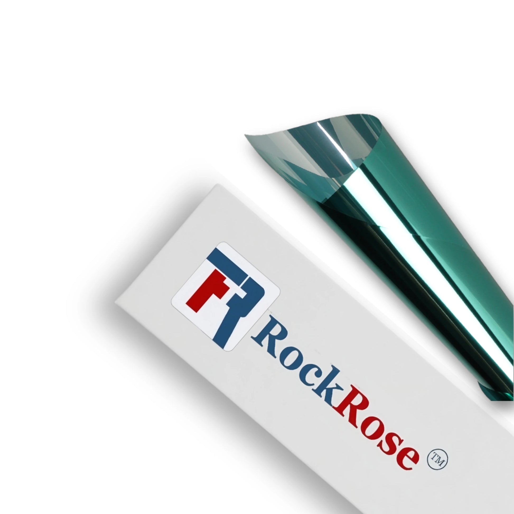 RockRose  Green silver one way mirror tint reflective on a white background