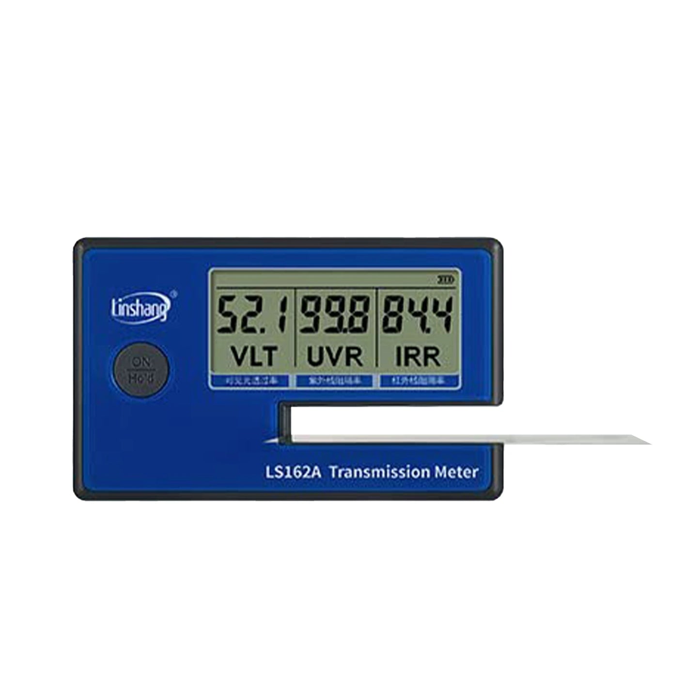 Transmission meter shows VLT UVR IRR rate