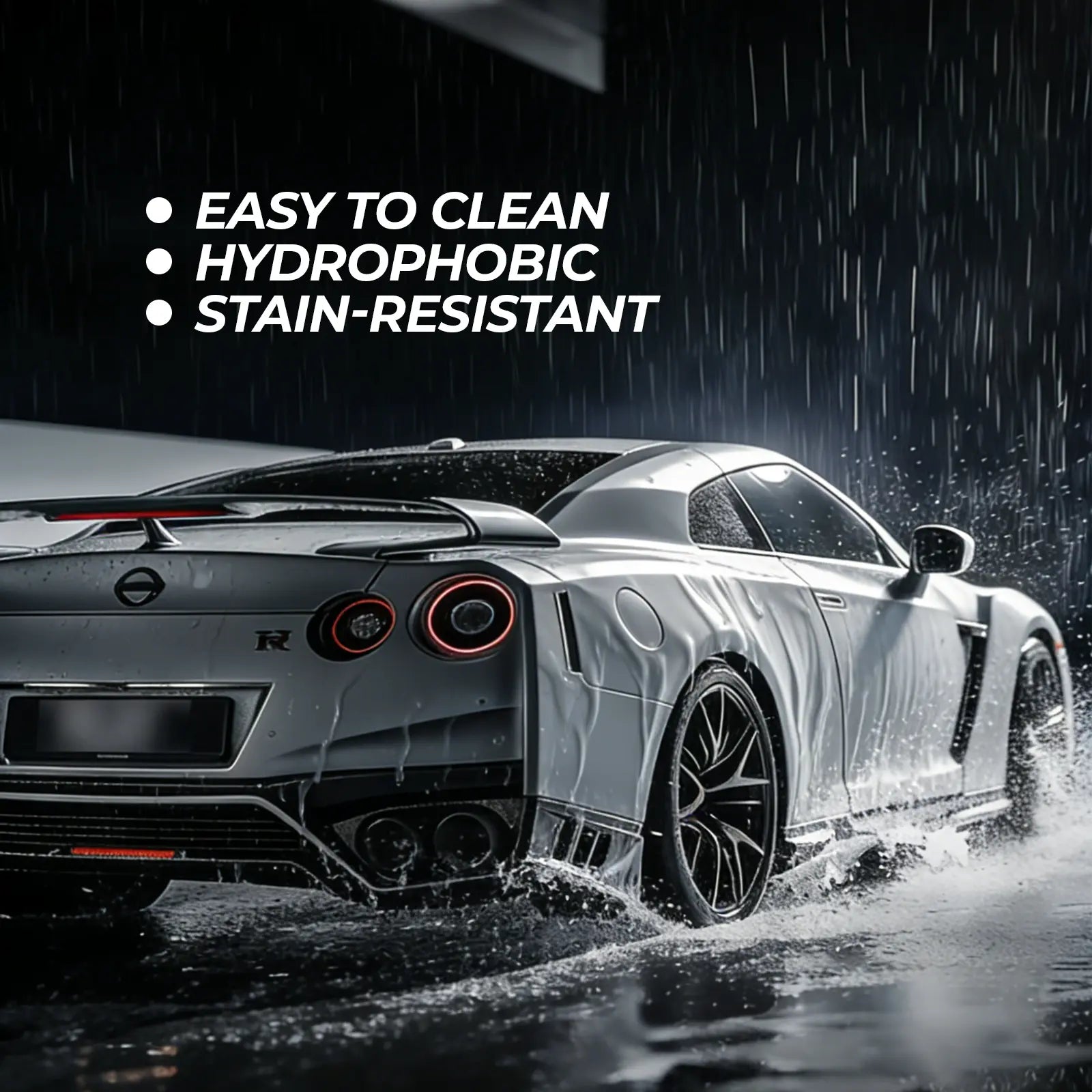 Car with hydrophobic coating features in rain,armorix ppf brand by rockrose