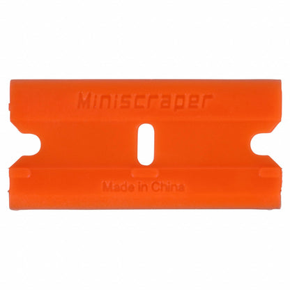 100-Pack Orange Plastic Razor Blades – Window Tint Scraper & Vinyl Wrap Cleaning Tool