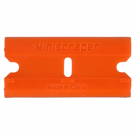 100-Pack Orange Plastic Razor Blades – Window Tint Scraper & Vinyl Wrap Cleaning Tool
