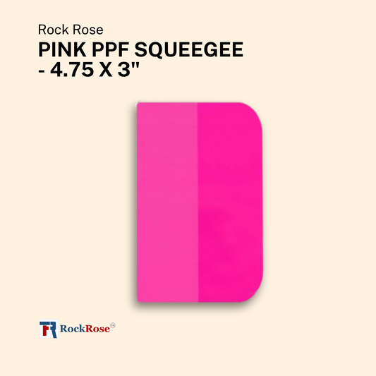 RockRose Pink PPF Squeegee Angled - 4 x 3 inches : Film Application Tool for Bubble-Free, Professional Finishes - Compact and Efficient Vinyl Wrapping Squeegee (2 Units)
