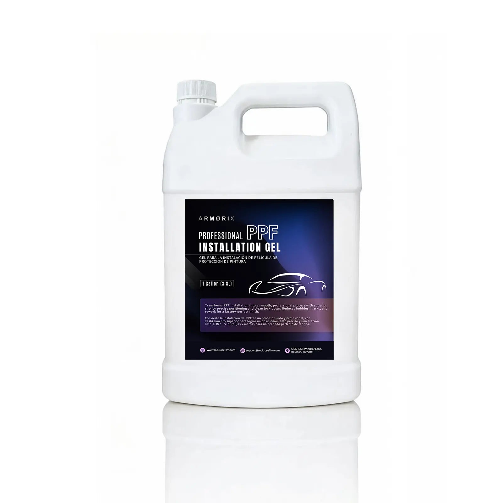 Rockrose PPF Installation Gel in a gallon with armorix logo