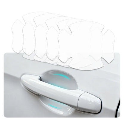 PPF Car door handle protector with cut-out design on a white background