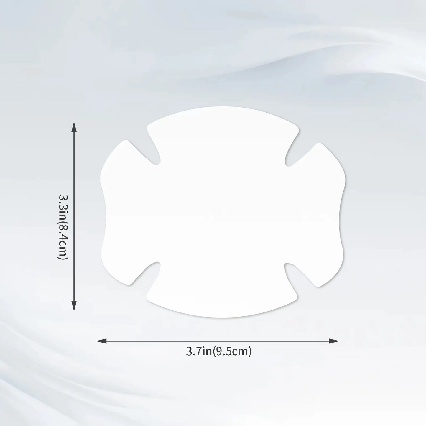 Car door handle PPF showing dimention