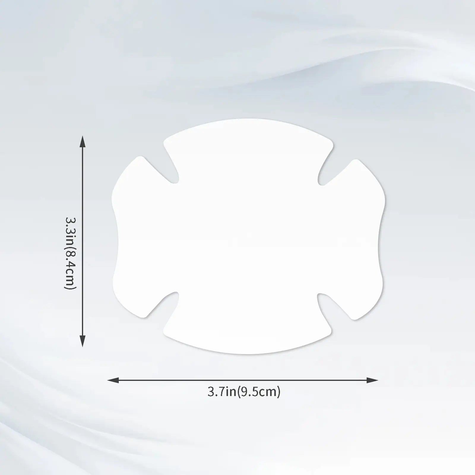 Car door handle PPF showing dimention