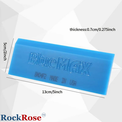 RockRose 5" Bevel Blade Squeegee Tool for Car Cleaning & Detailing - Comfortable Grip Hand Squeegee for Car Windows Tinting - Car Window Hand Squeegee for Vinyl Wrap Installation - Bluemax