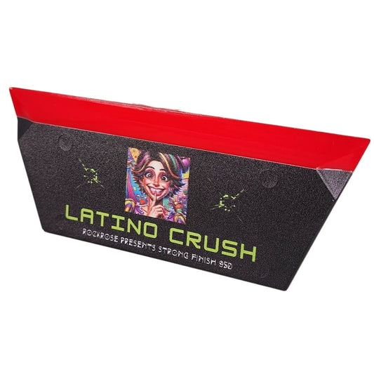 side view of red latino crush bevel blade