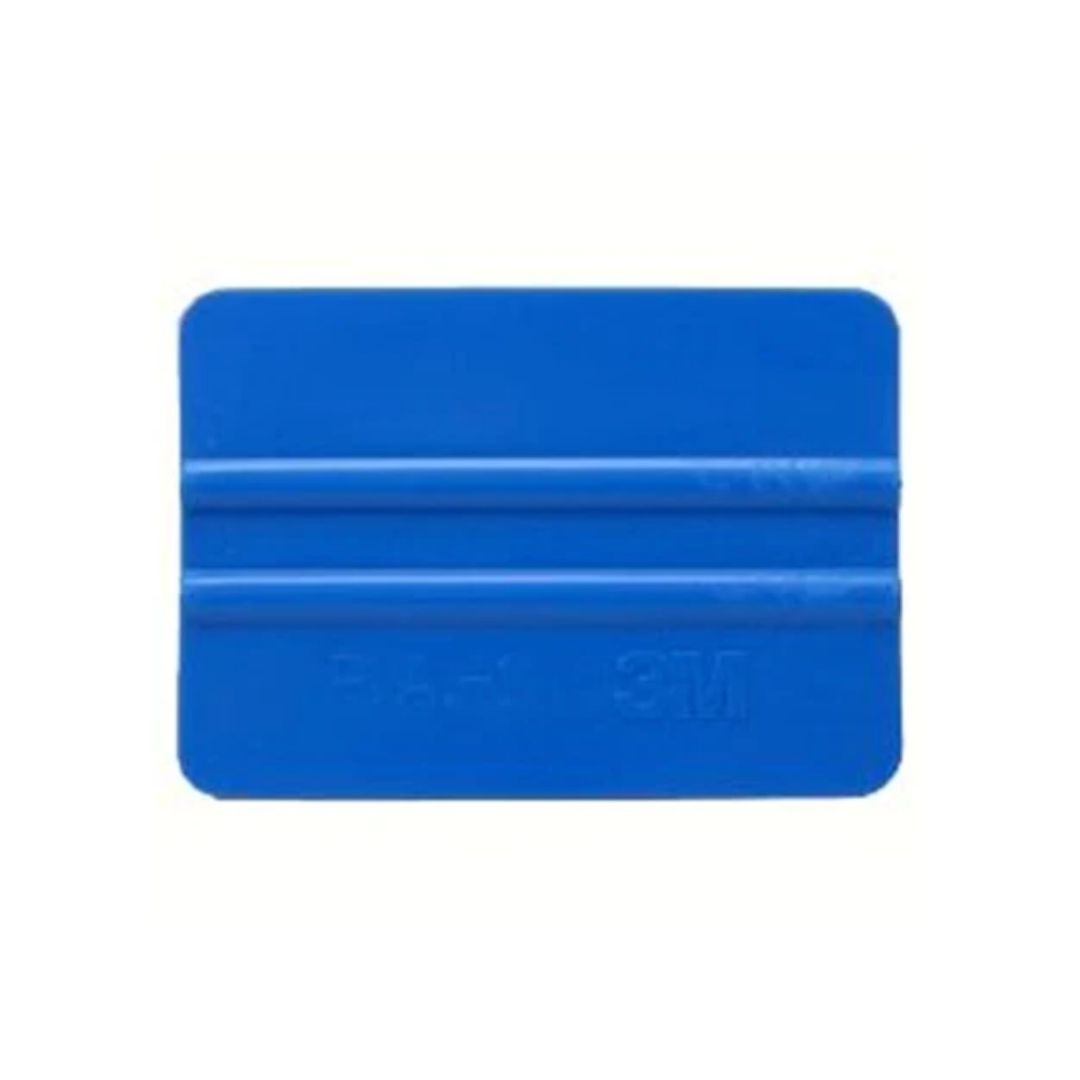 Rockrose Card Ridge Squeegee for Precision Application - Window Film Squeegee Card with Comfortable to Handle Feature - Tool for Precise Movements During Installations - Pack of 3 - Blue W Ridge