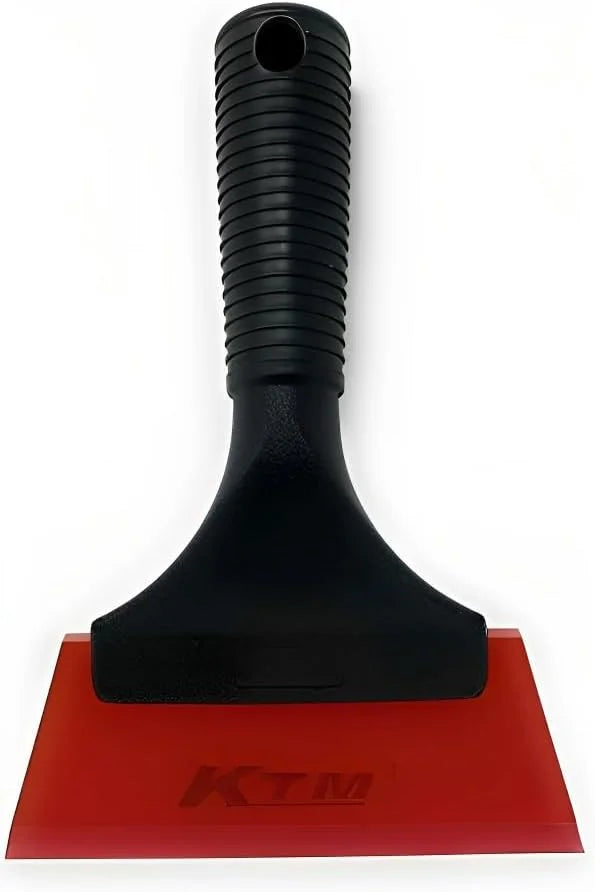 Rubber Squeegee – Vinyl Wrap Black squeegee with red blade featuring KTM logo on a white background