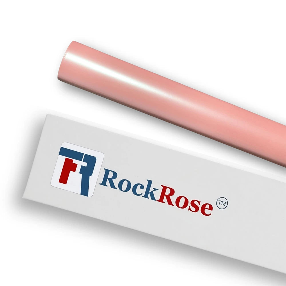 Pink lip balm with RockRose branding on a white background