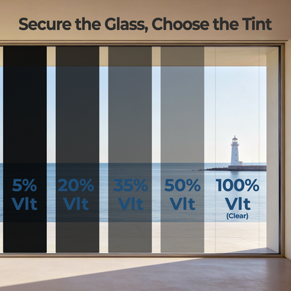 RockRose 4 Mil Safety Security Window Film, Anti Shatter Safety Film for Glass Windows, UV Blocking Protective Window Film for Home, Office & Storefront