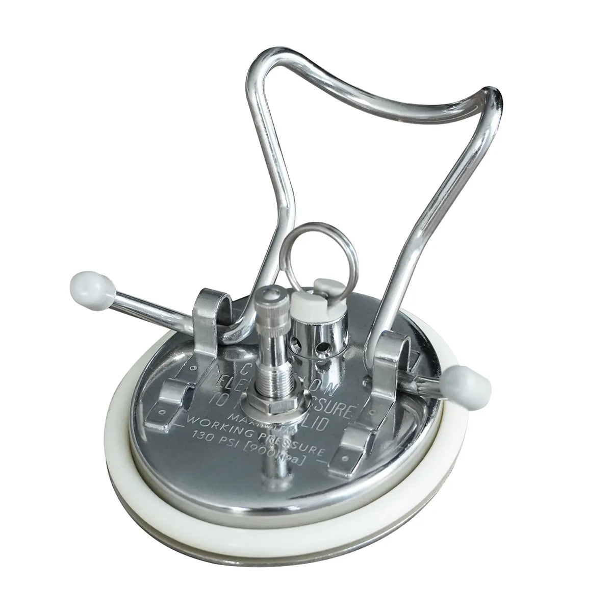 A Spray Tank Cap Replacement – 304 Stainless Steel Pressure Cap, shown on a plain white background.