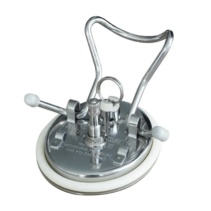 A Spray Tank Cap Replacement – 304 Stainless Steel Pressure Cap, shown on a plain white background.