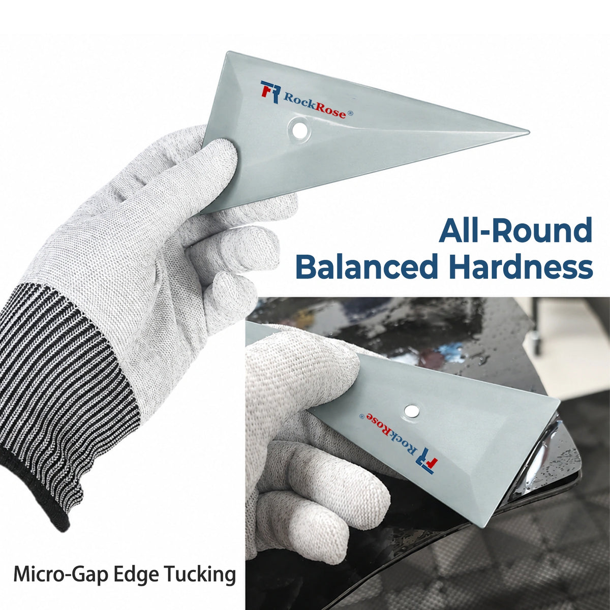 Triangle Corner Squeegee – Flexible Tint & Vinyl Tool for Tight Edges