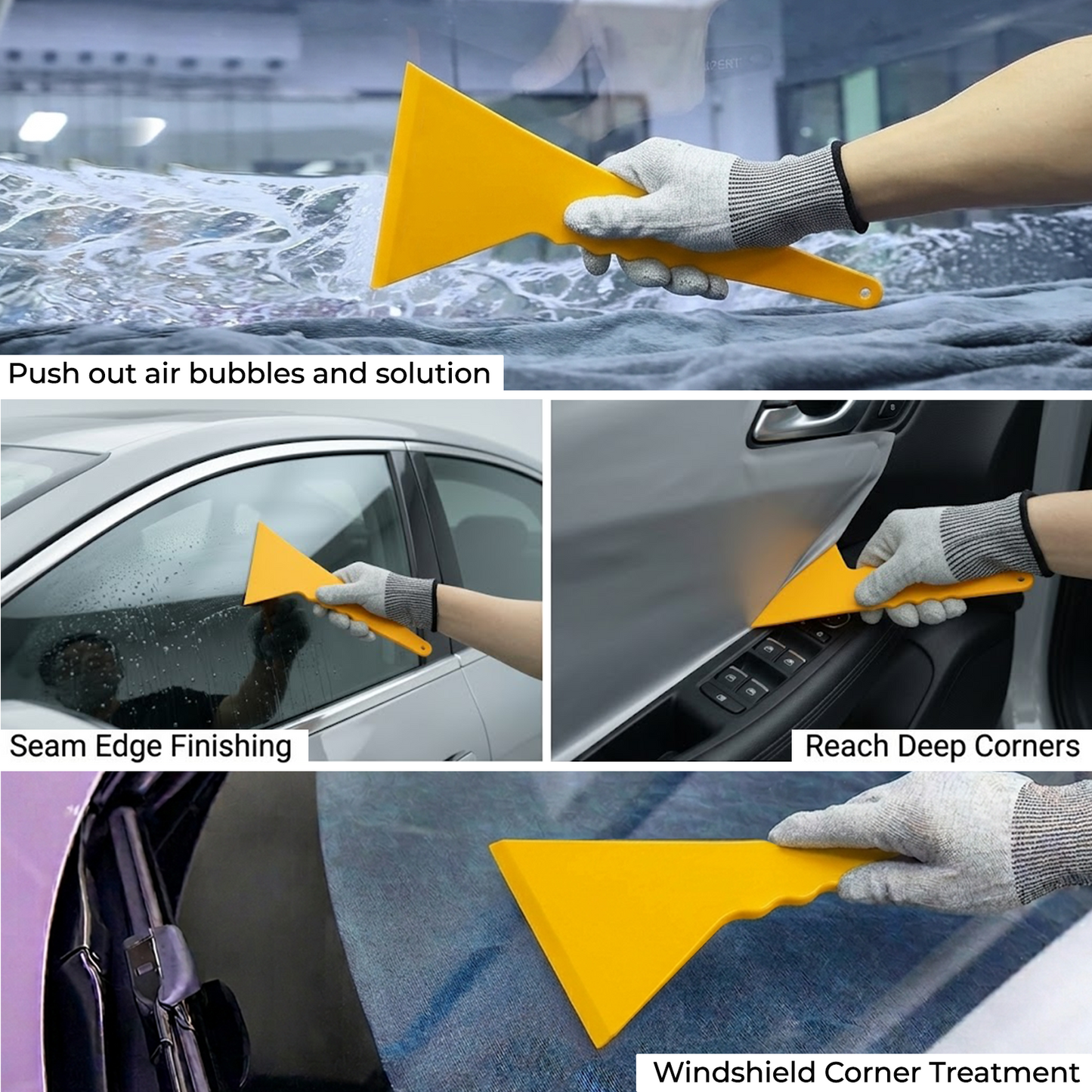 RockRose Quick Foot Versatile Stiff Squeegee (3 Pack) – Tint, Vinyl & PPF Tool