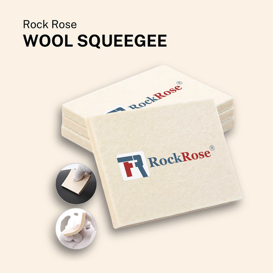 RockRose Soft Wool Felt Squeegee (3-Pack) – Professional Vinyl Wrap, Window Tint & PPF Installation Tool for Bubble-Free Application