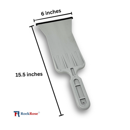 RockRose Bulldozer Squeegee for Large Windows and Glass Surfaces - Comfortable Grip Long Handle Squeegee for Window Cleaning & Window Film Installation - Bulldozer Scrubber with Bottom Rubber Blade