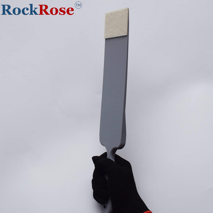 RockRose Long Handle Squeegee with Scrubber for Tinting - Premium Material Windshield Squeegee with Single Side Scrubber - Lightweight Car Interior Wipers for Cleaning Purposes