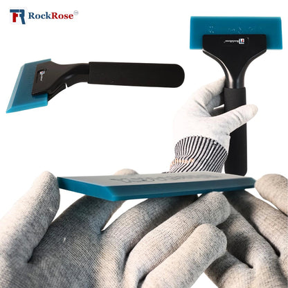RockRose Elite 6" HD Plastic Handle with Squeegee – Sturdy, Long-Handle, Anti-Slip, Precision Blade Change with Allen Wrench, Professional Window Tint Tool