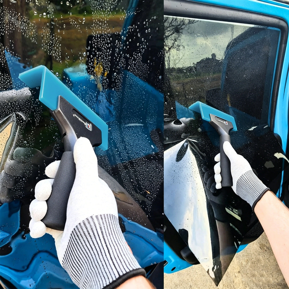 RockRose Elite 6" HD Plastic Handle with Squeegee – Sturdy, Long-Handle, Anti-Slip, Precision Blade Change with Allen Wrench, Professional Window Tint Tool